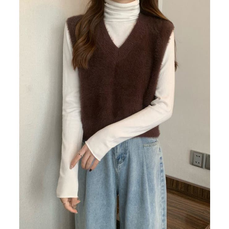 シャギーニットベストショート丈ニットジレ | SUNSHINE CLOSET | 詳細画像10 