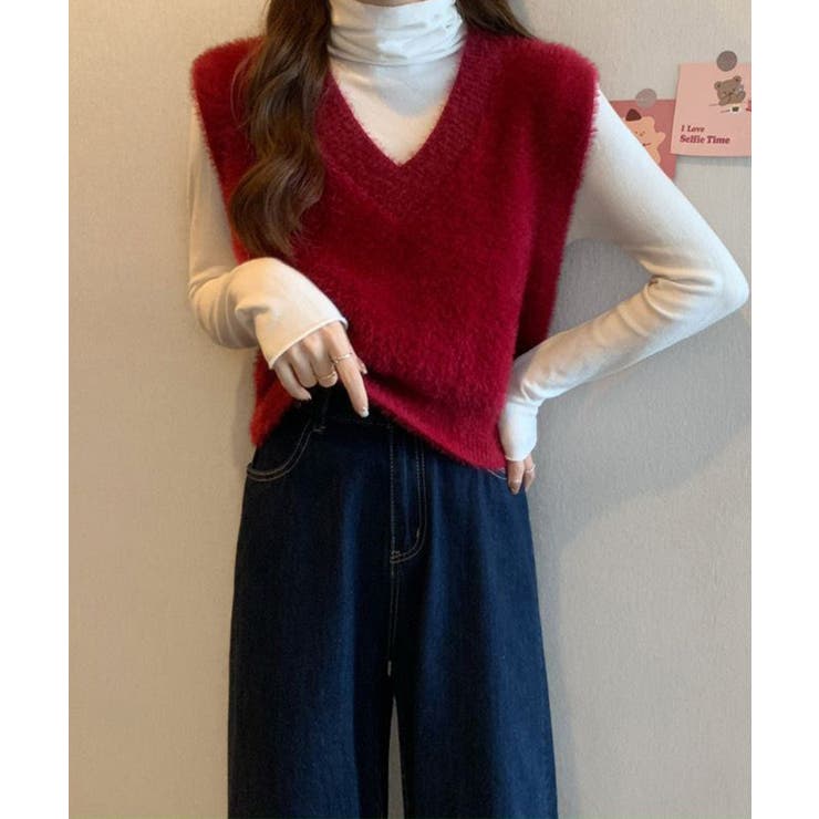 シャギーニットベストショート丈ニットジレ | SUNSHINE CLOSET | 詳細画像15 