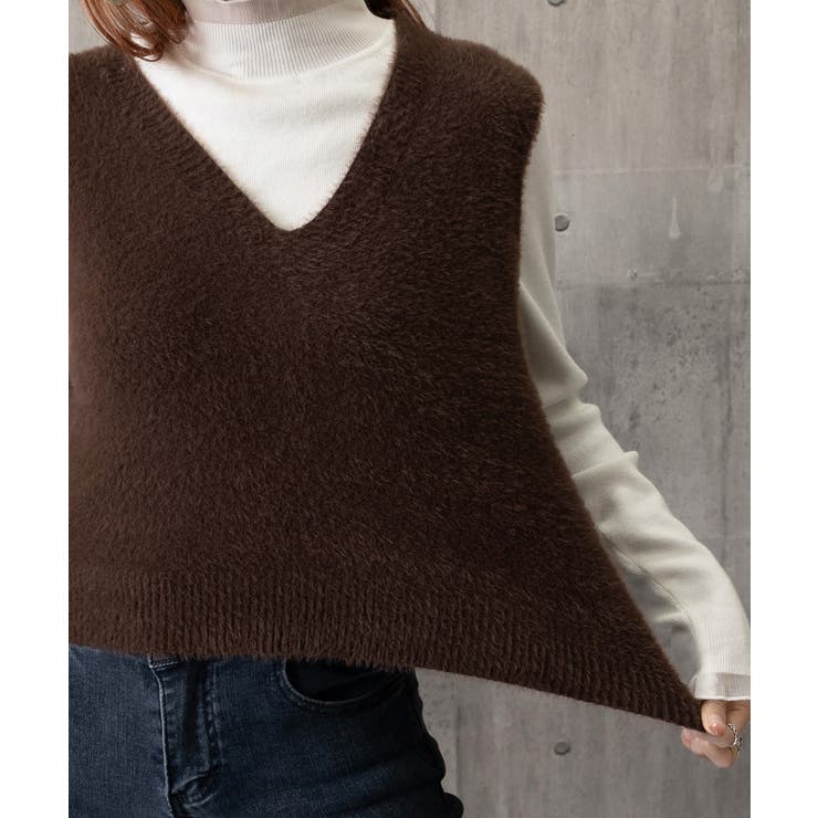 シャギーニットベストショート丈ニットジレ | SUNSHINE CLOSET | 詳細画像17 