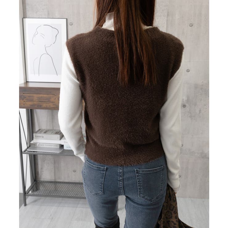 シャギーニットベストショート丈ニットジレ | SUNSHINE CLOSET | 詳細画像19 