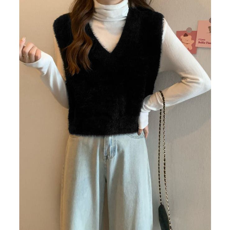 シャギーニットベストショート丈ニットジレ | SUNSHINE CLOSET | 詳細画像5 