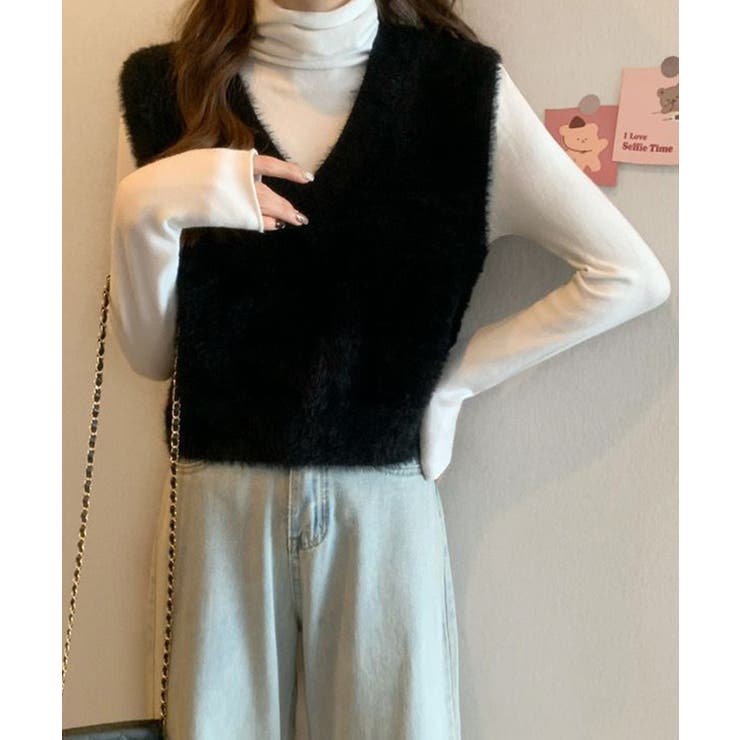 シャギーニットベストショート丈ニットジレ | SUNSHINE CLOSET | 詳細画像6 