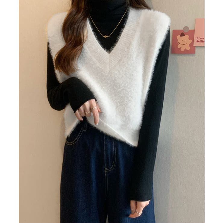 シャギーニットベストショート丈ニットジレ | SUNSHINE CLOSET | 詳細画像9 