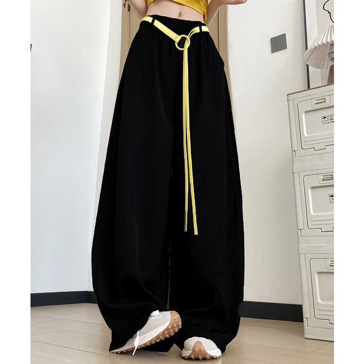 韓国風 脚長見え美脚ワイドパンツレディース ハイウエストスポーティーパンツY2K… | SUNSHINE CLOSET | 詳細画像8 