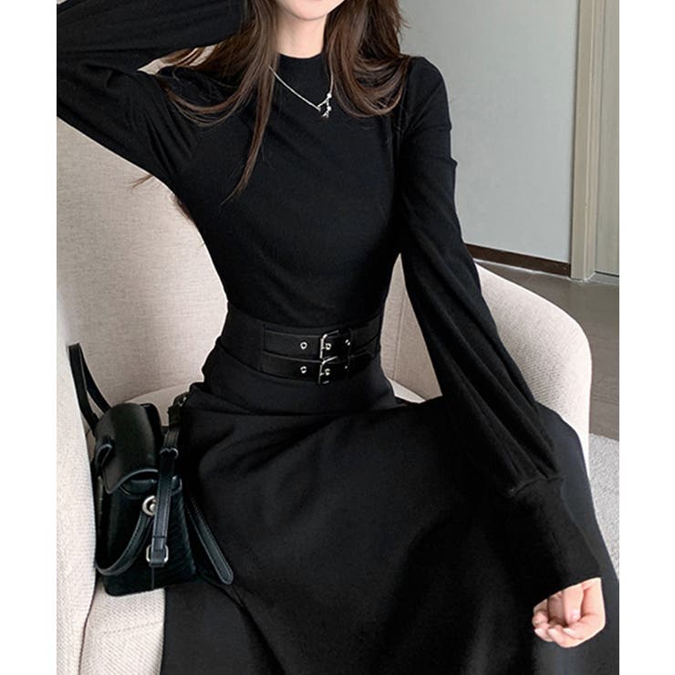 ベルト飾りロングワンピースウエストマーク | SUNSHINE CLOSET | 詳細画像13 