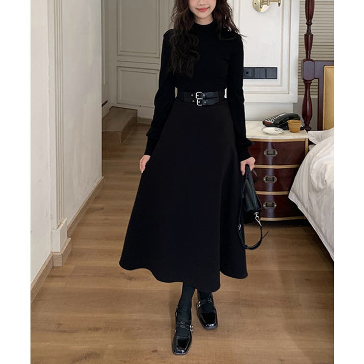 ベルト飾りロングワンピースウエストマーク | SUNSHINE CLOSET | 詳細画像14 