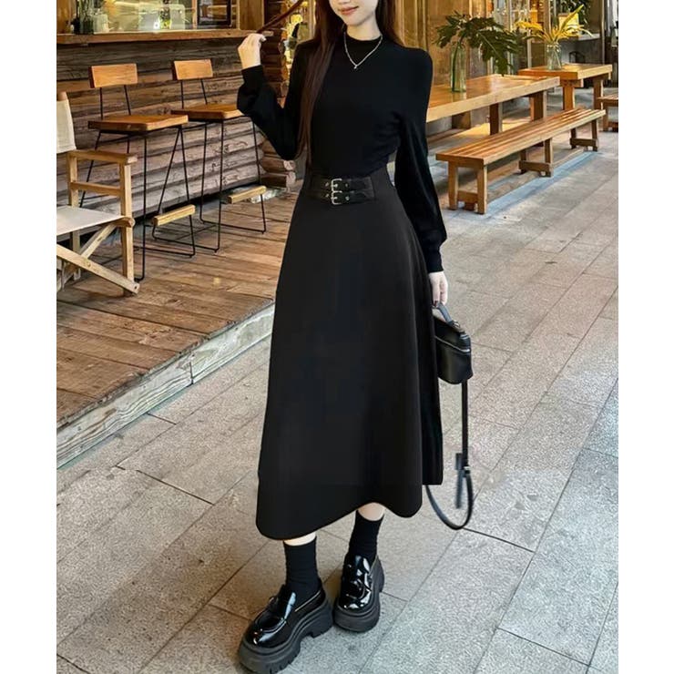 ベルト飾りロングワンピースウエストマーク | SUNSHINE CLOSET | 詳細画像16 