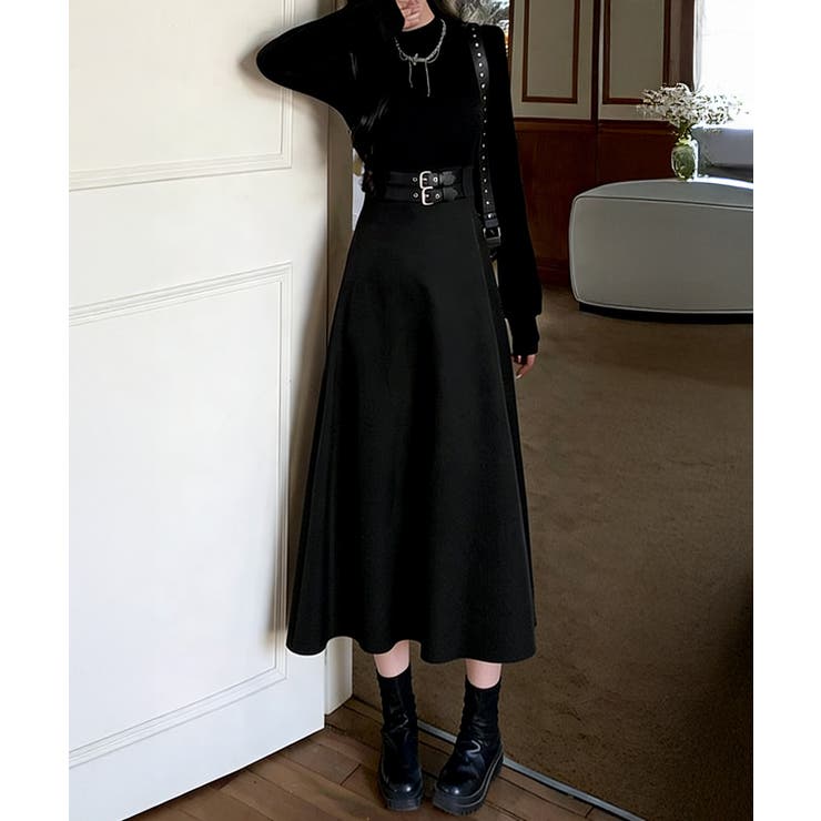 ベルト飾りロングワンピースウエストマーク | SUNSHINE CLOSET | 詳細画像3 