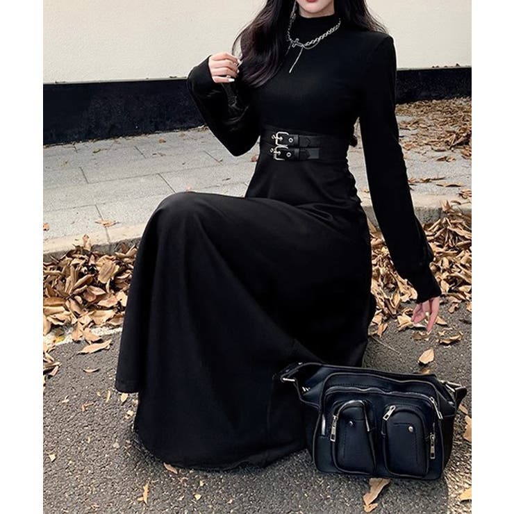 ベルト飾りロングワンピースウエストマーク | SUNSHINE CLOSET | 詳細画像5 