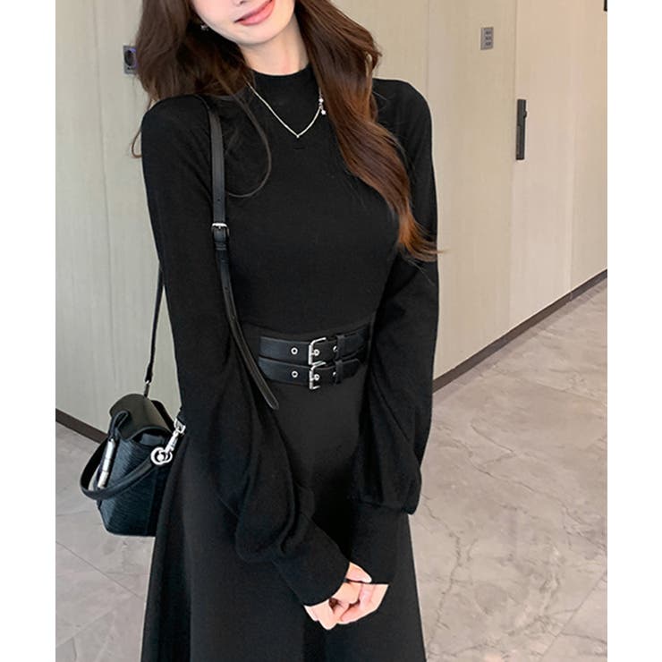 ベルト飾りロングワンピースウエストマーク | SUNSHINE CLOSET | 詳細画像9 