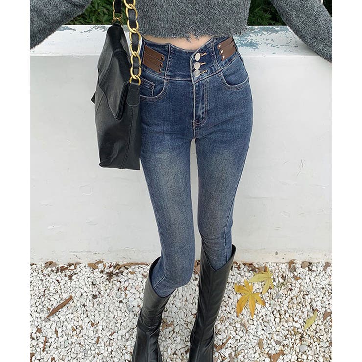 ベルトデザイン スキニーデニムパンツ美脚 | SUNSHINE CLOSET | 詳細画像15 