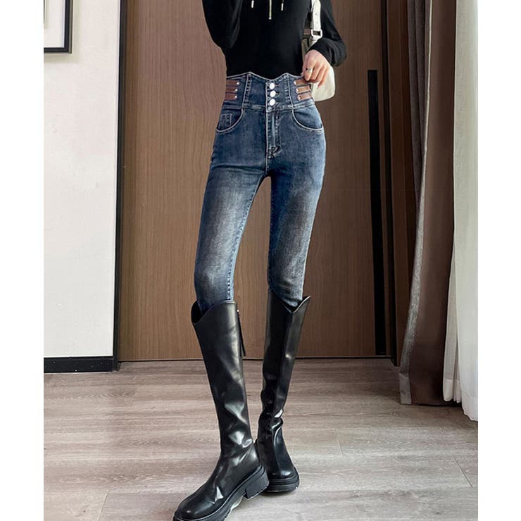 ベルトデザイン スキニーデニムパンツ美脚 | SUNSHINE CLOSET | 詳細画像2 