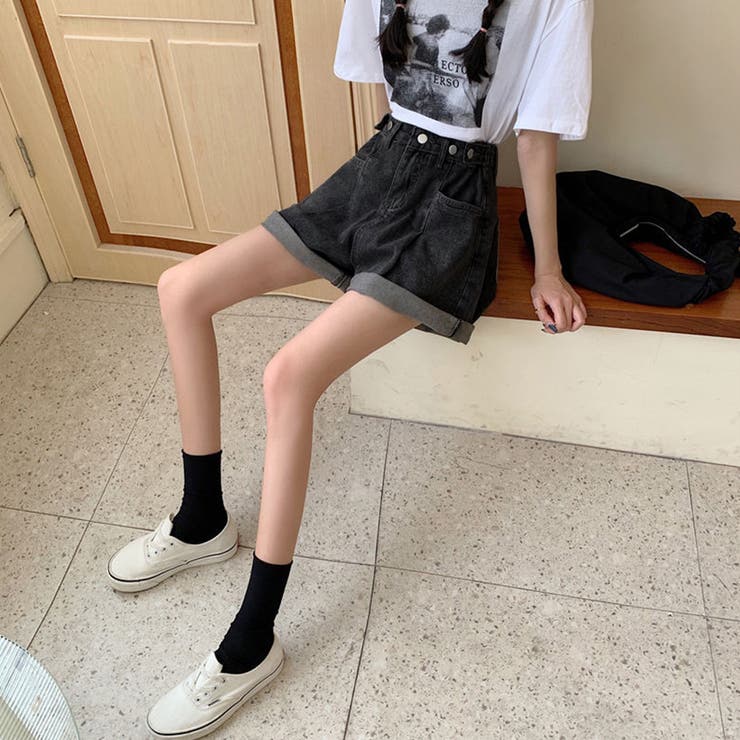 ロールアップ デニムショートパンツ 美脚 | SUNSHINE CLOSET | 詳細画像6 