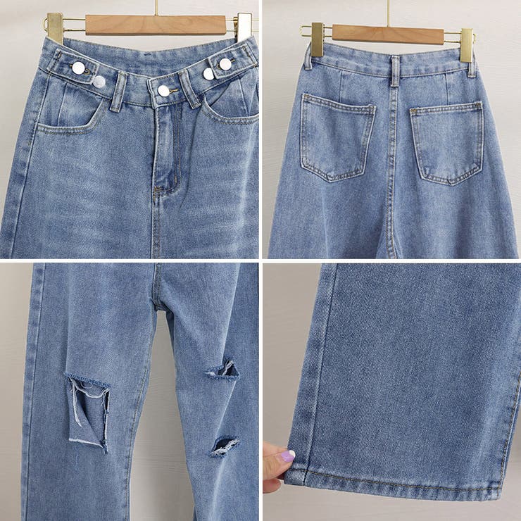 ダメージ デニムパンツ ハイウエスト美脚 | SUNSHINE CLOSET | 詳細画像3 