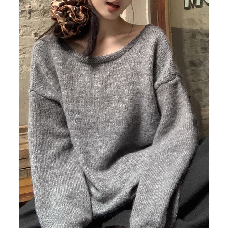 バックオープンリボンニットトップス韓国風 | SUNSHINE CLOSET | 詳細画像13 