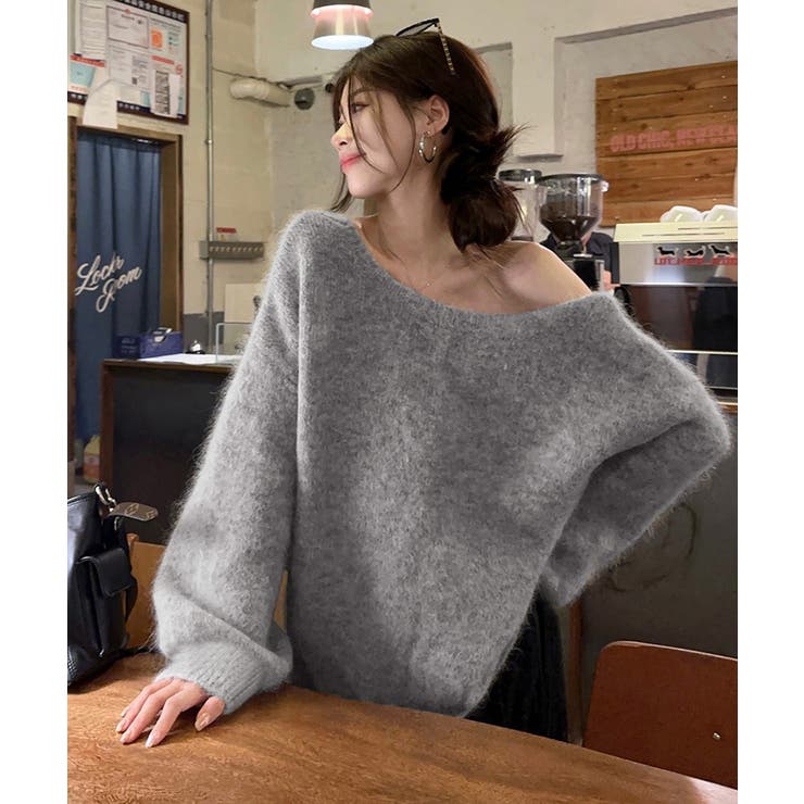 バックオープンリボンニットトップス韓国風 | SUNSHINE CLOSET | 詳細画像2 