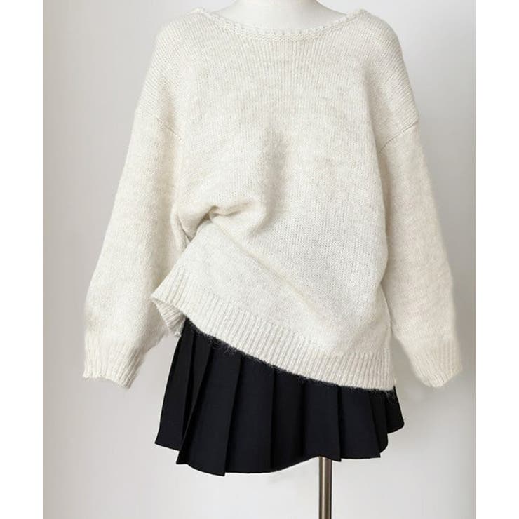 バックオープンリボンニットトップス韓国風 | SUNSHINE CLOSET | 詳細画像22 