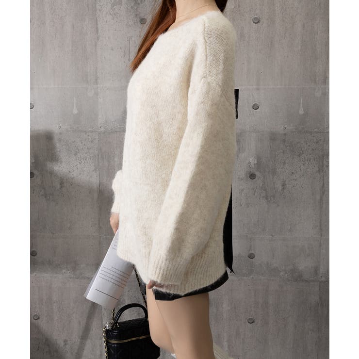 バックオープンリボンニットトップス韓国風 | SUNSHINE CLOSET | 詳細画像26 