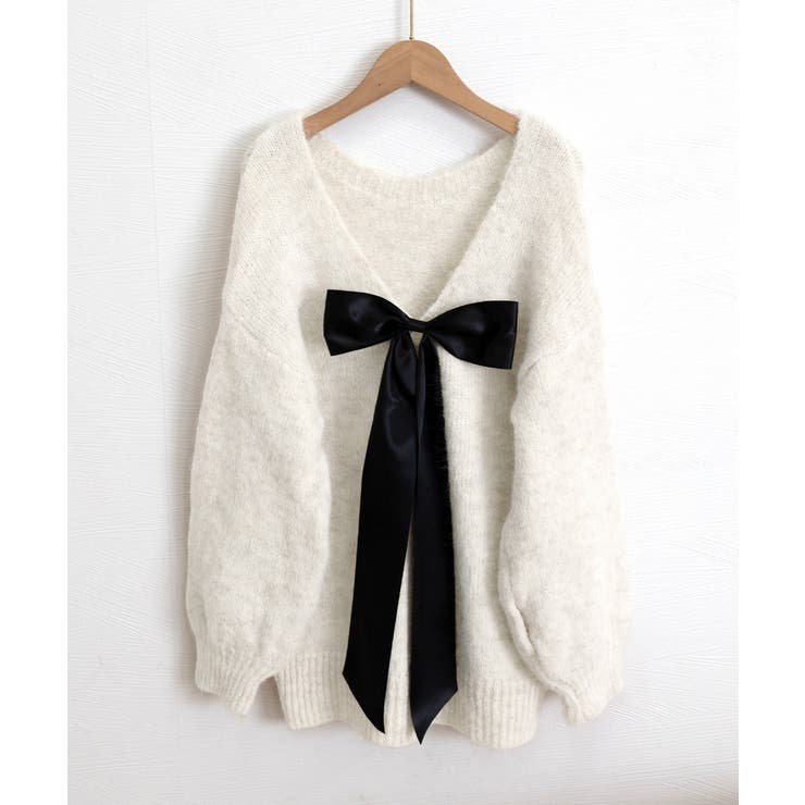 バックオープンリボンニットトップス韓国風 | SUNSHINE CLOSET | 詳細画像30 