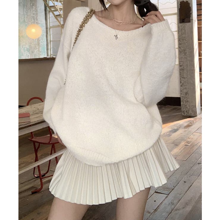 バックオープンリボンニットトップス韓国風 | SUNSHINE CLOSET | 詳細画像8 