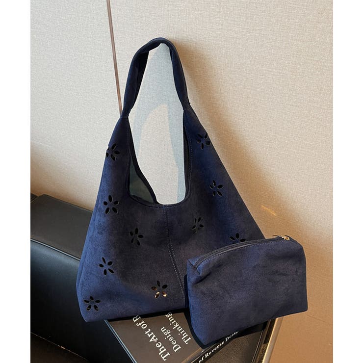 花柄カットスエード調トートバッグポーチ付 | SUNSHINE CLOSET | 詳細画像15 