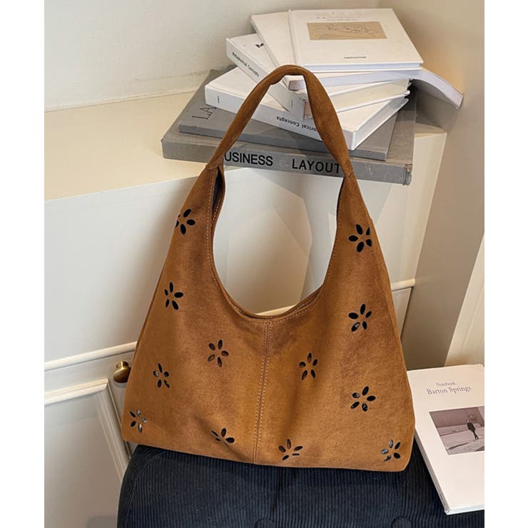 花柄カットスエード調トートバッグポーチ付 | SUNSHINE CLOSET | 詳細画像17 