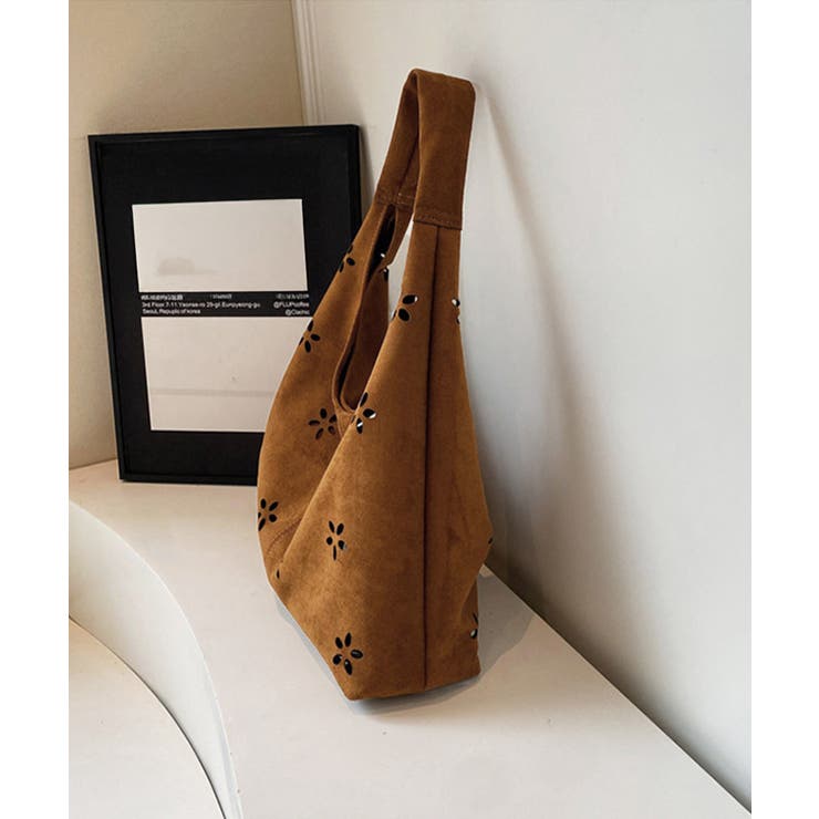 花柄カットスエード調トートバッグポーチ付 | SUNSHINE CLOSET | 詳細画像18 