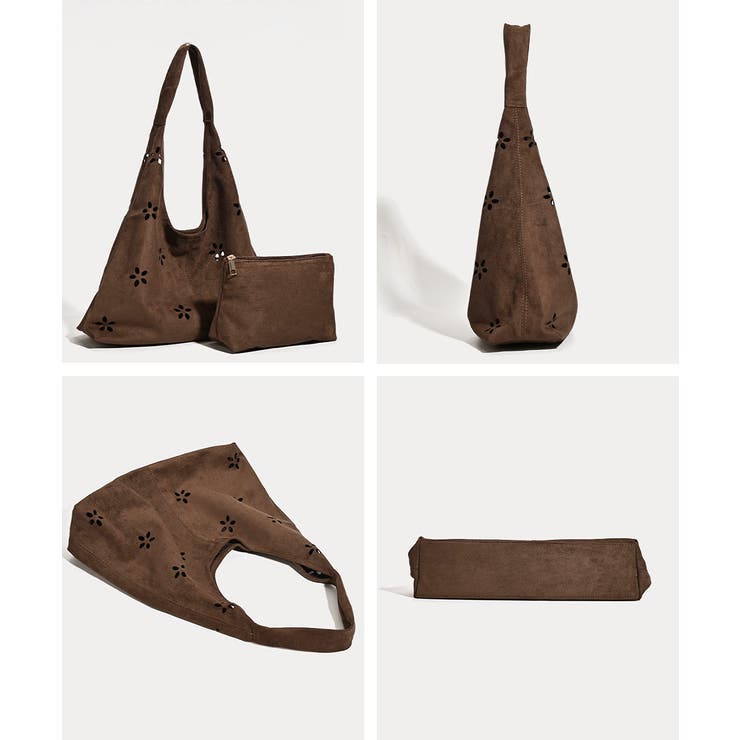 花柄カットスエード調トートバッグポーチ付 | SUNSHINE CLOSET | 詳細画像19 