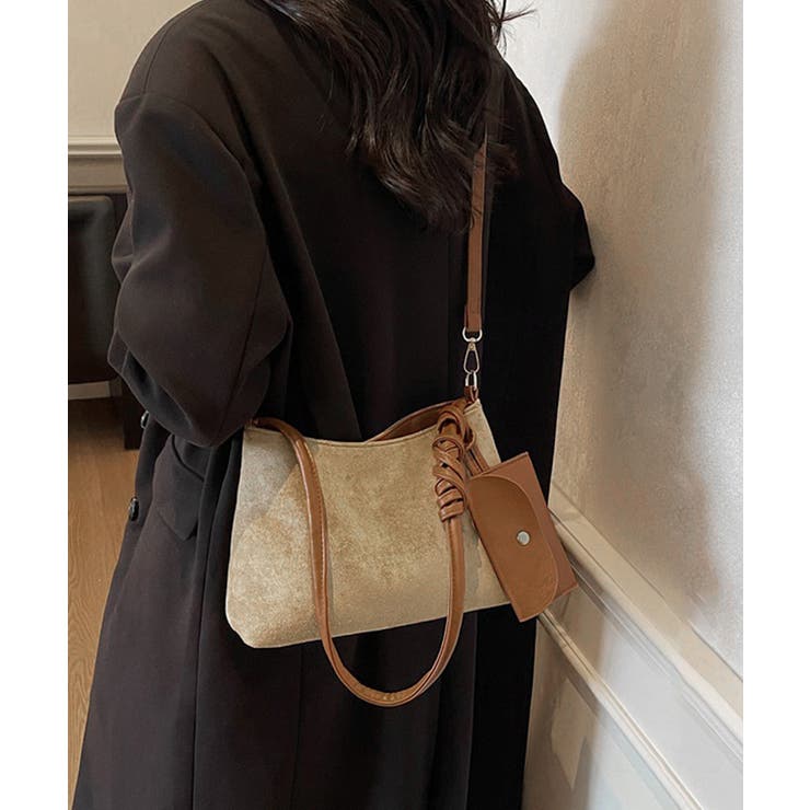 スエード調ショルダーバッグ ポーチ付き鞄 | SUNSHINE CLOSET | 詳細画像1 