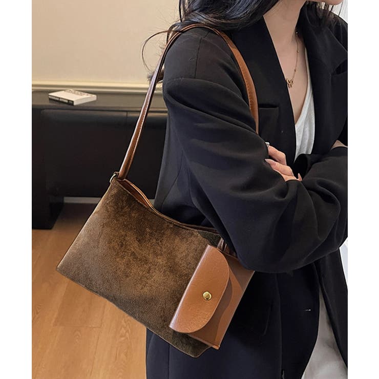 スエード調ショルダーバッグ ポーチ付き鞄 | SUNSHINE CLOSET | 詳細画像10 