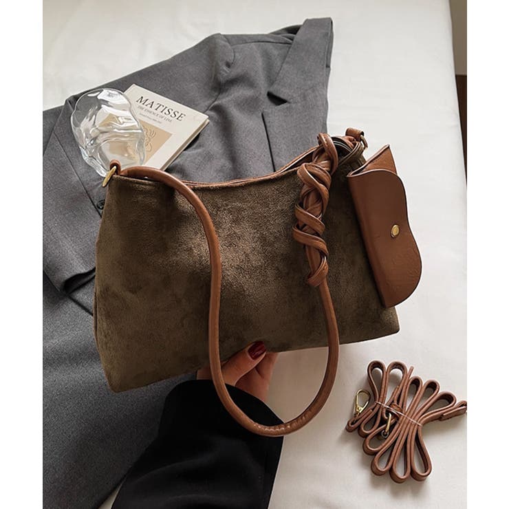 スエード調ショルダーバッグ ポーチ付き鞄 | SUNSHINE CLOSET | 詳細画像19 