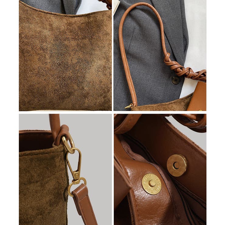 スエード調ショルダーバッグ ポーチ付き鞄 | SUNSHINE CLOSET | 詳細画像23 