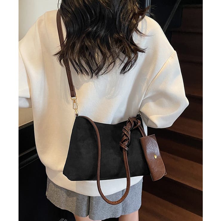 スエード調ショルダーバッグ ポーチ付き鞄 | SUNSHINE CLOSET | 詳細画像5 