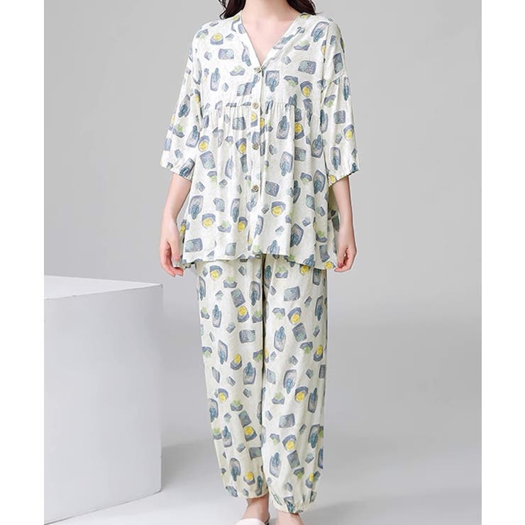 総柄パジャマ レディースルームウェア春夏 | SUNSHINE CLOSET | 詳細画像12 