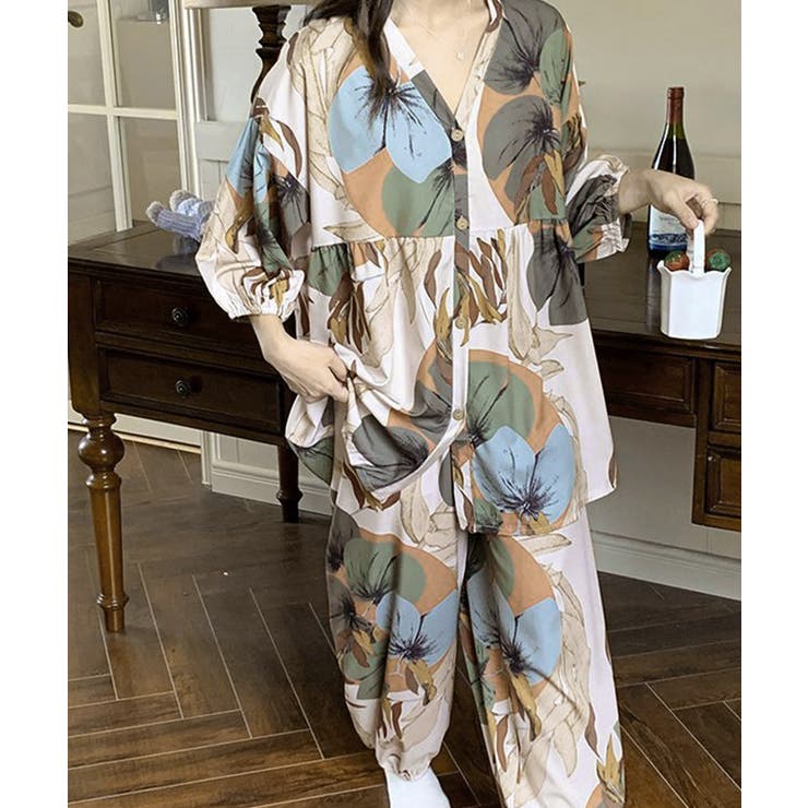 総柄パジャマ レディースルームウェア春夏 | SUNSHINE CLOSET | 詳細画像8 