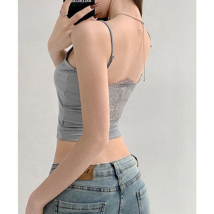 レース切替キャミソールカップ付きインナー | SUNSHINE CLOSET | 詳細画像1