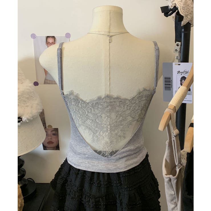 レース切替キャミソールカップ付きインナー | SUNSHINE CLOSET | 詳細画像16