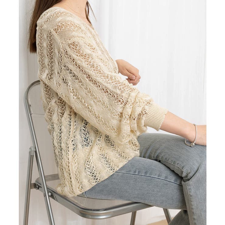 バッグレースアップ 透かし編みニット | SUNSHINE CLOSET | 詳細画像20 