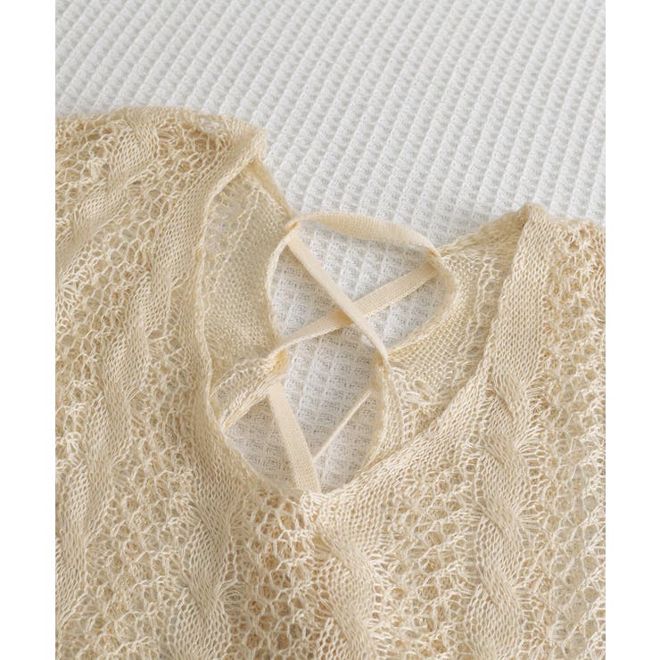 バッグレースアップ 透かし編みニット | SUNSHINE CLOSET | 詳細画像26 