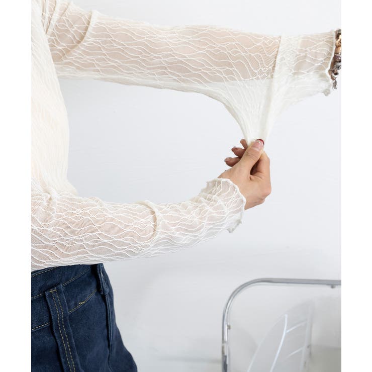 シースルートップス メロウフリルブラウス | SUNSHINE CLOSET | 詳細画像19 