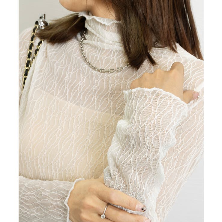 シースルートップス メロウフリルブラウス | SUNSHINE CLOSET | 詳細画像20 