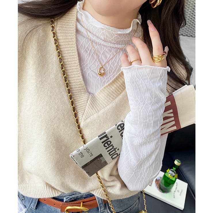 シースルートップス メロウフリルブラウス | SUNSHINE CLOSET | 詳細画像7 