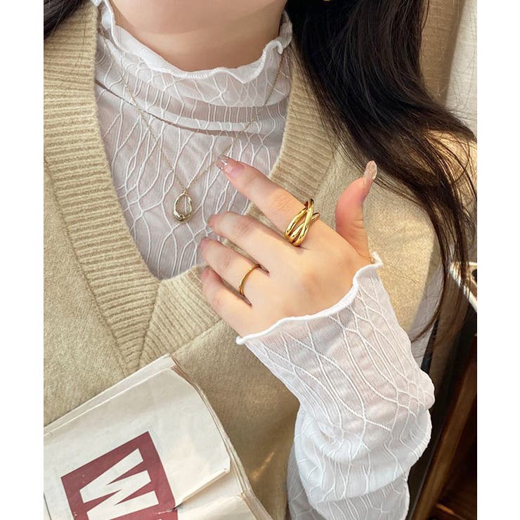 シースルートップス メロウフリルブラウス | SUNSHINE CLOSET | 詳細画像8 