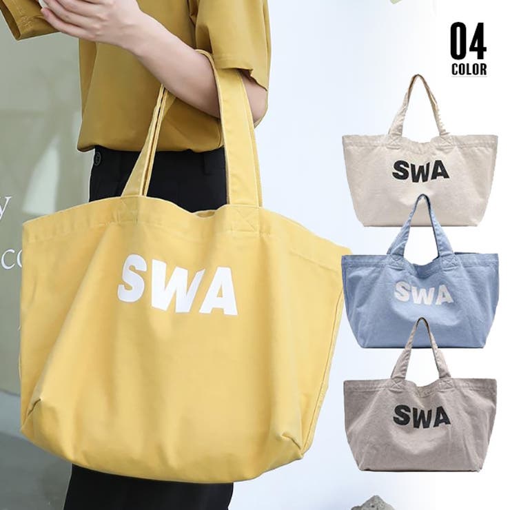 ロゴ キャンバス トートバッグ 韓国風[品番：AGCW0002944]｜SUNSHINE