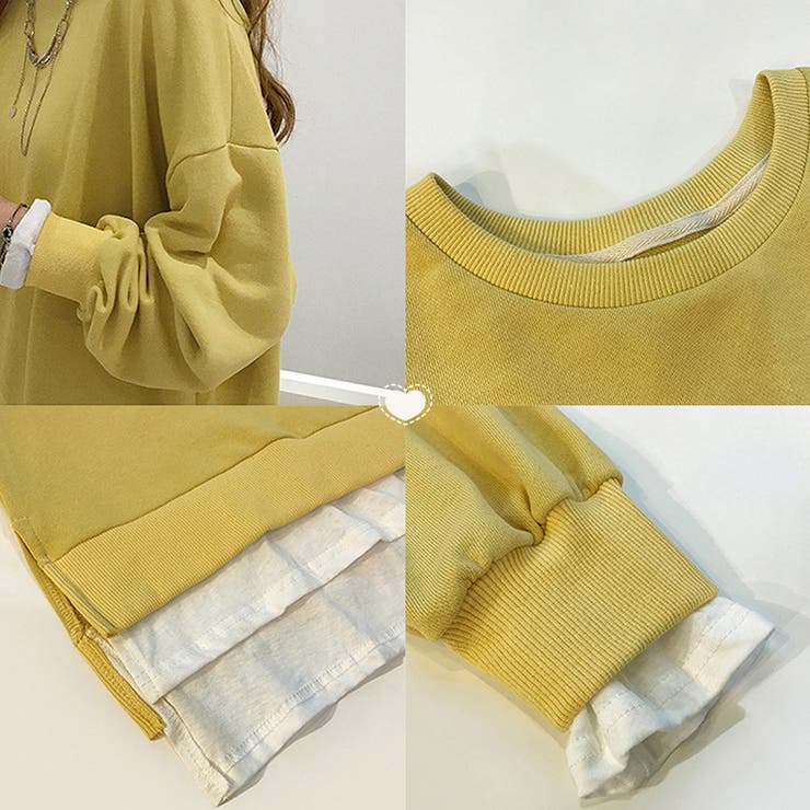 レイヤード風 スウェットトレーナー 春秋 | SUNSHINE CLOSET | 詳細画像4 