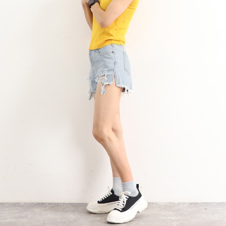 デニムショートパンツ ダメージレディース | SUNSHINE CLOSET | 詳細画像14 