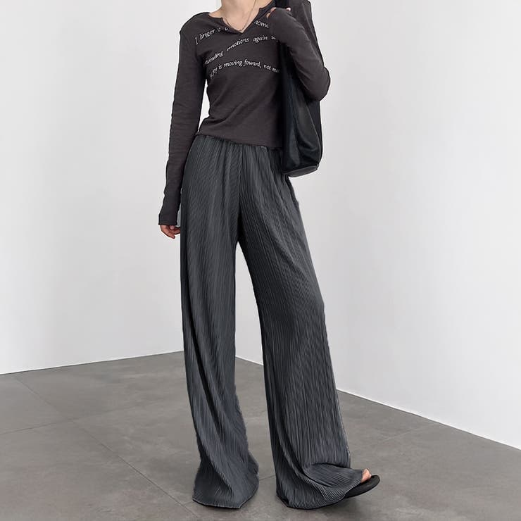 アコーディオンプリーツルーズワイドパンツ | SUNSHINE CLOSET | 詳細画像15 