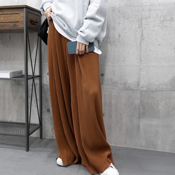 アコーディオンプリーツルーズワイドパンツ | SUNSHINE CLOSET | 詳細画像37 