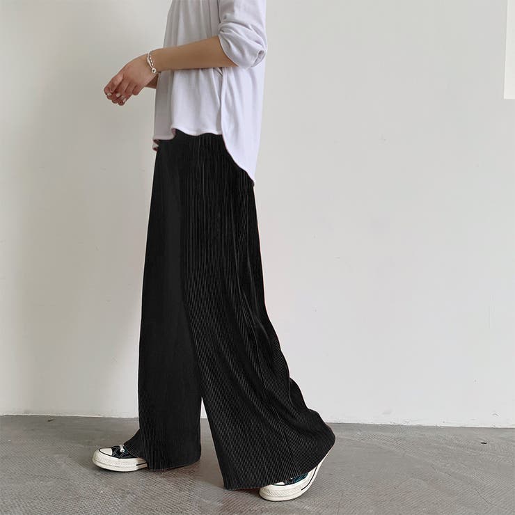 アコーディオンプリーツルーズワイドパンツ | SUNSHINE CLOSET | 詳細画像4 