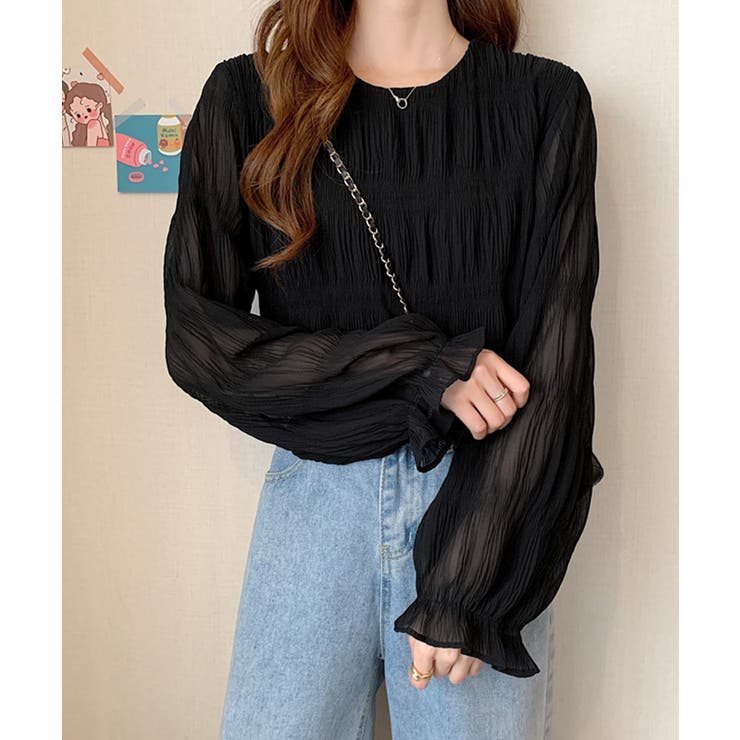 袖シースルートップス レディース 裏地付き | SUNSHINE CLOSET | 詳細画像1 